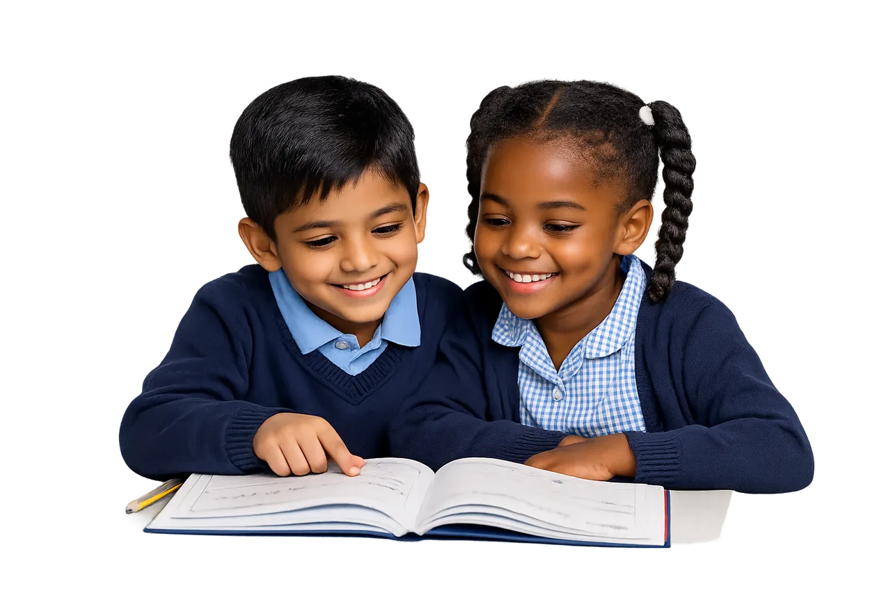 Year 3 students studying together at ARK Tuition