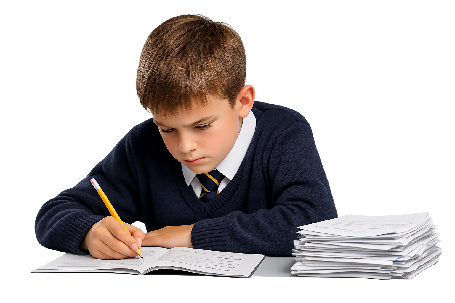 Student completing intensive 11 Plus practice at ARK Tuition