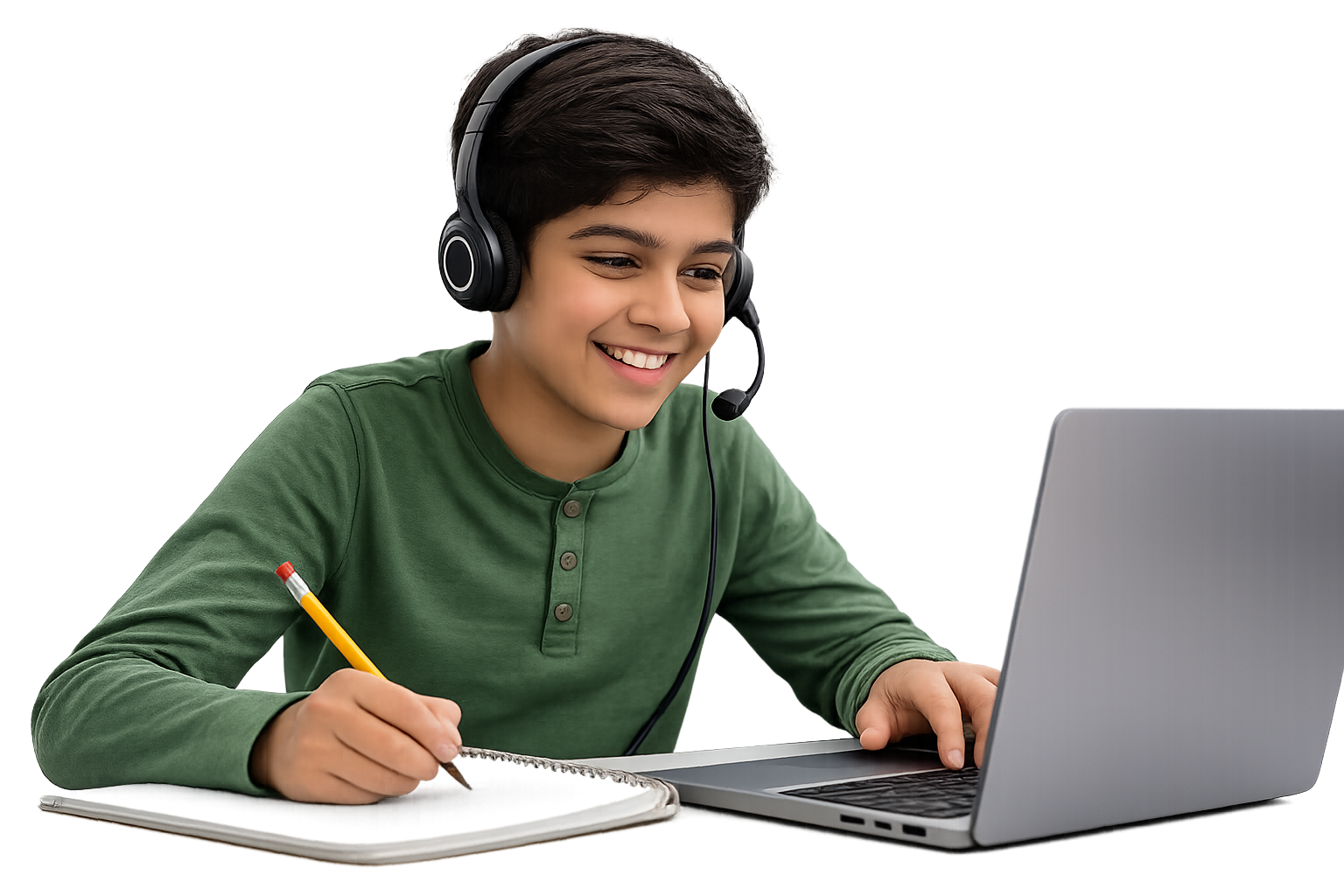 Year 5 student learning online with ARK Tuition